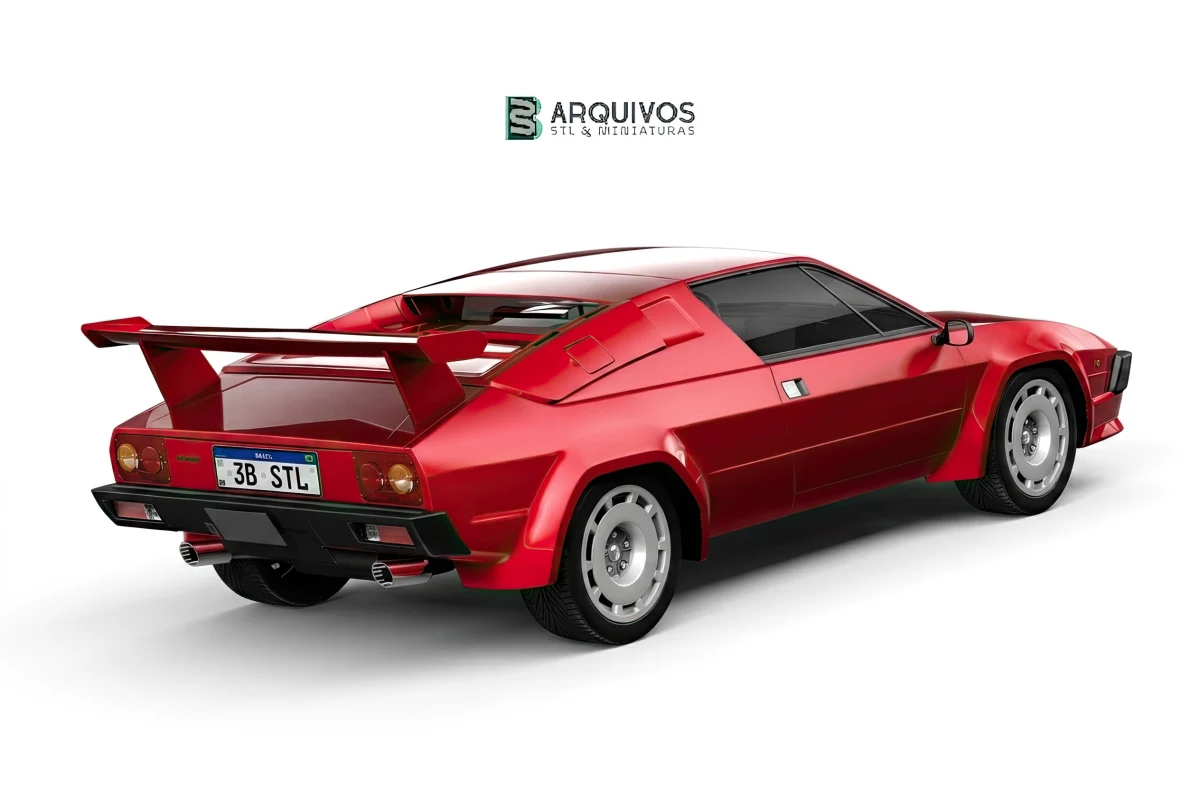 Modelo 3D STL - Lamborghini Jalpa 1981 — foto 5